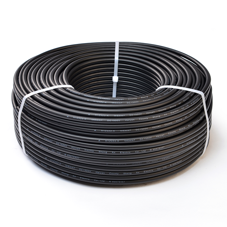6mm Tinned Copper Conductor Solar Cable Wire with XLPO Jacket and TUV Approval Thermal Endurance Properties Included