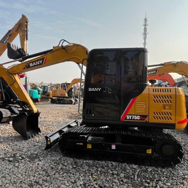 Original 0.12m3 Bucket Capacity Little Compact Used Excavator SANY SY75Cpro Crawler Excavator 0.7tons