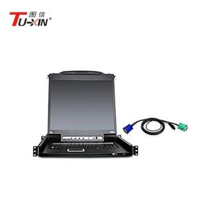 1u Capacity 17inch LCD KVM Drawer Rack Console AC100 - 240V 1280 X 1024 Resolution