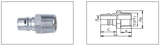 Industrial-Graded Pneumatic Quick Coupling Connector BSPP / NPT/G Thread 1.0MPa Nitto / Cejn / Rectus Compatible