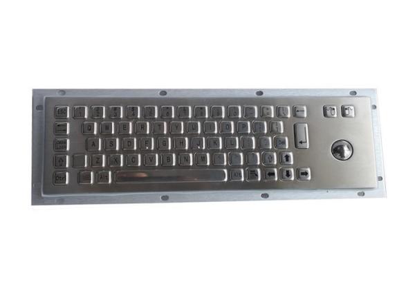 Quality Banking Kiosk Custom Mechanical Keyboard , Stainless Steel Keyboard With Trackball / Euro Key for sale