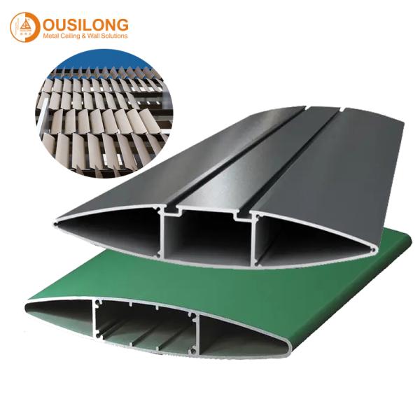 Commercial building Metal sun shade aluminum louver for Exterior wall cladding
