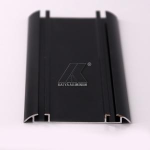 China Black Powder Coating Aluminum Alloy Extrusion , 6063 OEM Cabinet Material wholesale