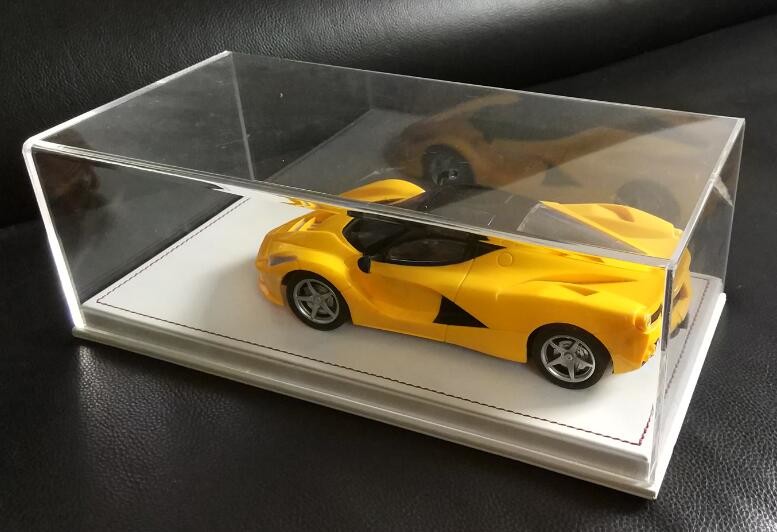 New Design Acrylic Model Car Display Box  Perspex Toy Display Case W/ PU Bottom Plexiglass Display Box