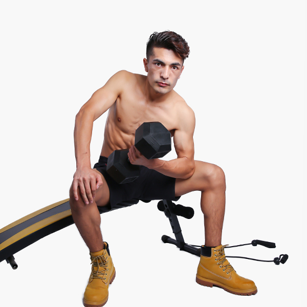 10kg Rubber Coated Hex Dumbbells