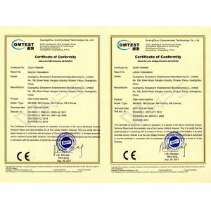 Vast International Vedio Games Co., Limited. Certifications