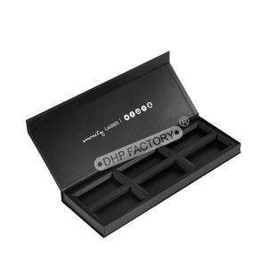 China Silver Custom Logo Printed Magnetic Box Black With Paper Insert wholesale