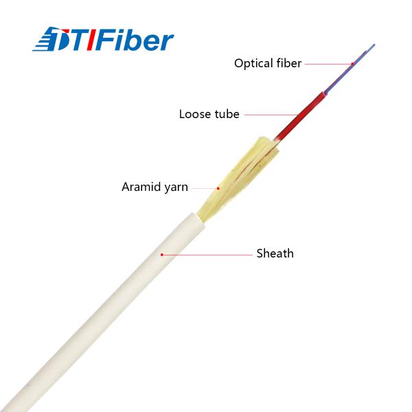 Singlemode G652D GJFSH Indoor Fiber Optic Cable for FTTH