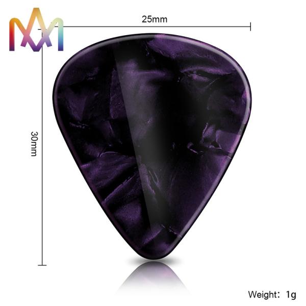 Thickness 1mm Acrylic Colorful Guitar Picks With Smooth Edges