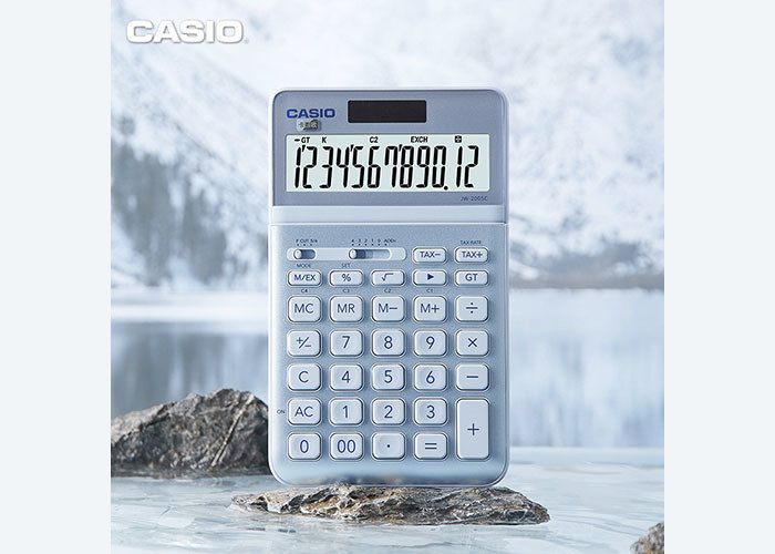 For Casio JW-200SC Fashion White collar Desktop Business Office dual Power calculator