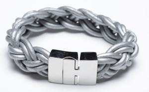 China Leather Bracelet, Stainless Steel Clasp, 8 Inches wholesale