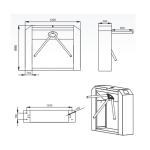 Electronic Automatic Tripod Security Turnstile Gate UNIQSCAN UT550-C Access