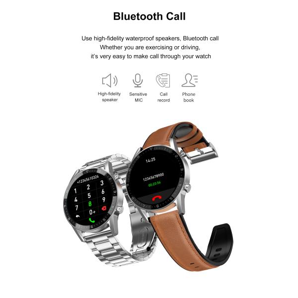 DT92 Smart Watch Women Men Call 1.3 Inch Touch Screen Retina Display Scree Round Charging Smartwatch 2020 PK L13 L16