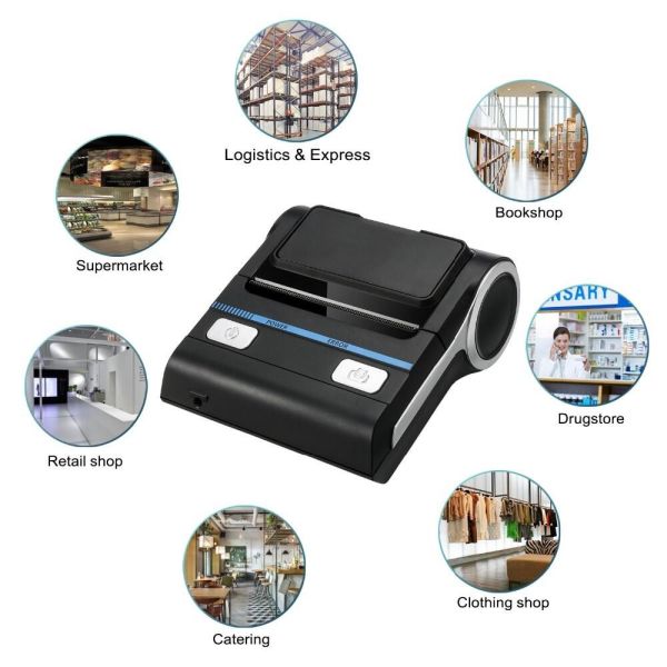 Supermarket Receipt High Speed Line Printer 80mm Bluetooth Thermal Printer With Auto Cutter