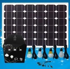 Solar power home system 60W for TV/ Satellite receiver , LED lighting, radio using