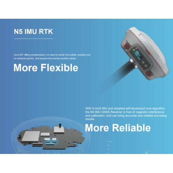 7 - 28 VDC Input Voltage SinoGNSS N5 RTK GPS Comnav N5 IMU GNSS Receiver