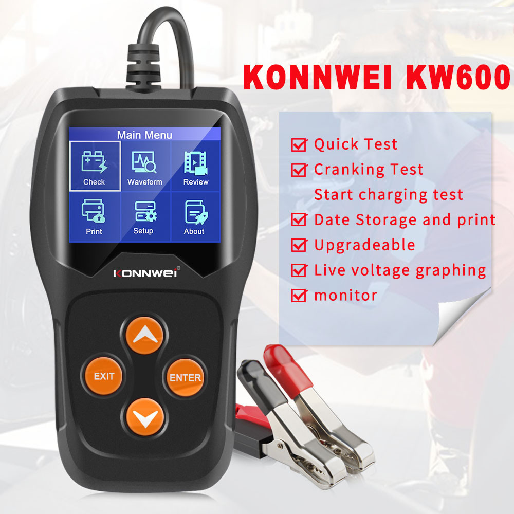 Portable Car Battery Tester With Printer Checking Internal Resistance Value Unique Pattern Design