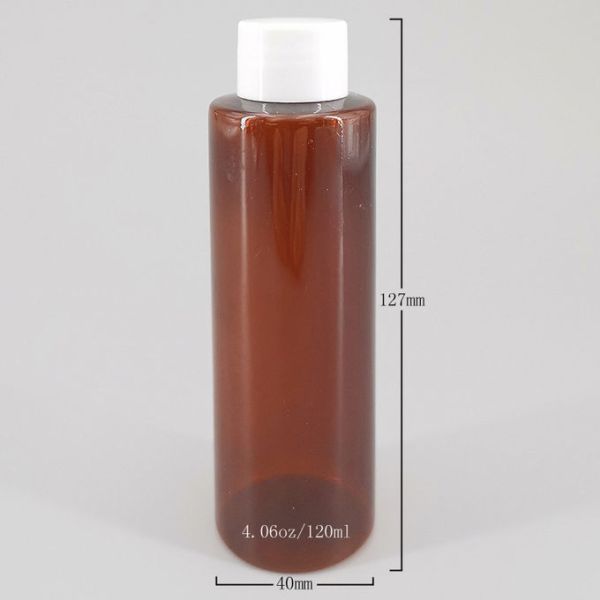 PET 24mm Brown 120ml Recycled Plastic Bottles