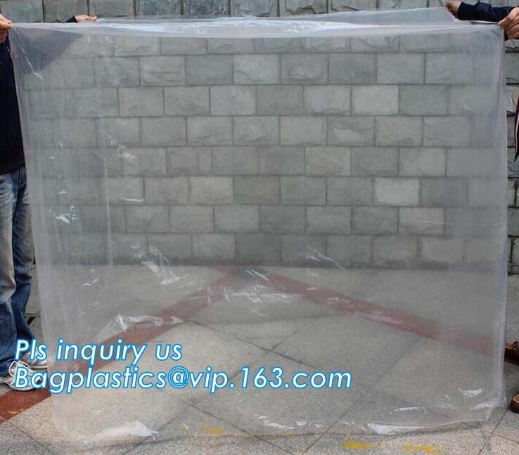 Customized Square Bottom or Side Guesst Plastic Protective Pallet Covers, 4 Mil Dust proof Clear Pallet Covers, BAGPLAST