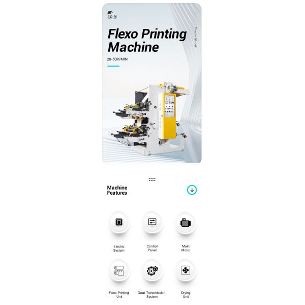 Automatic Flexo Printing Machine Maximum Printing Width 760mm