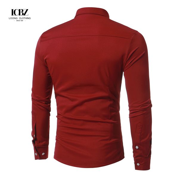 Oem Odm Casual Business Long Sleeve Designer Black Dress Shirt with Sustainable Fabric