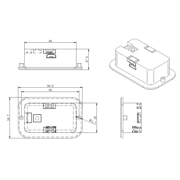 White Embedded Barcode Scanner 5V 3.3V QR Code Card Reader For Integrated Embedding