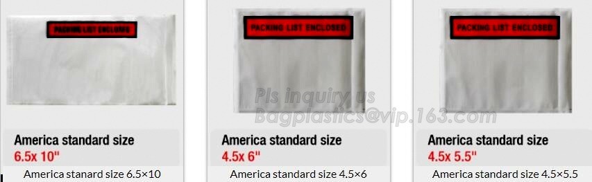TNT DHL shipping packing list document envelopes, packing list padded envelope, tamper proof express use plastic packing