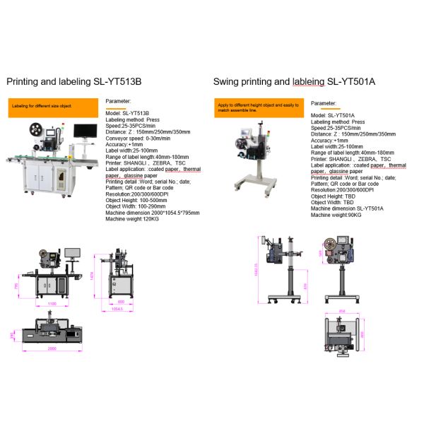 Wood Packaging Material Square Bottle Label Applicator for Flat Surfaces and Printer
