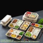 Costom Printed Paper Pulp Takeaway Sauces Packing Tableware Multi-Compartment