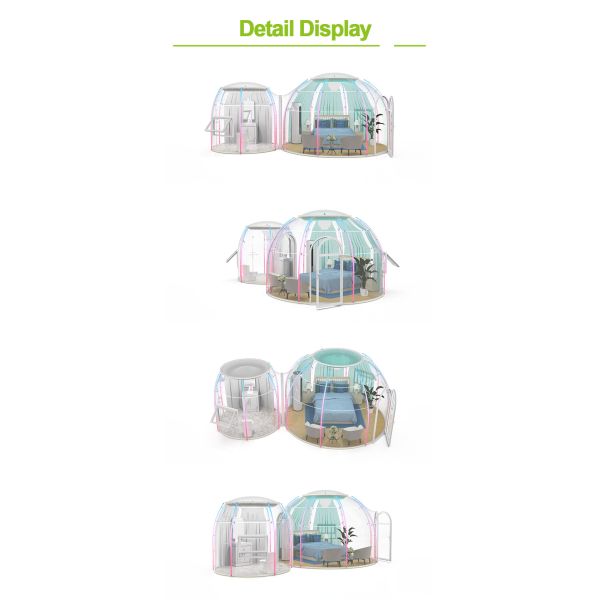 Eco Friendly Igloo Recyclable Glamping Bubble Tent PSE Approved