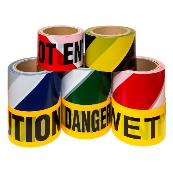 Factory Customized Barrier Tape PE Red Yellow Rolls Danger Caution Warning Tape