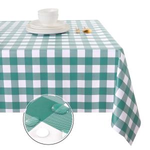 China Green Plaid Plastic Table Cloth wholesale