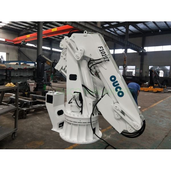 Hydraulic Folding 8M Steel 0.6T Offshore Pedestal Crane