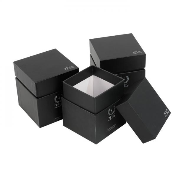 Quality Matte Black Cosmetic Cream Box Skincare Cream Jar Packaging With Lid for sale