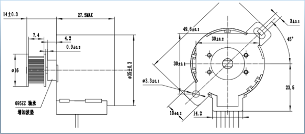 35BYJ412 Stepper Motor 12V for surveillance camera