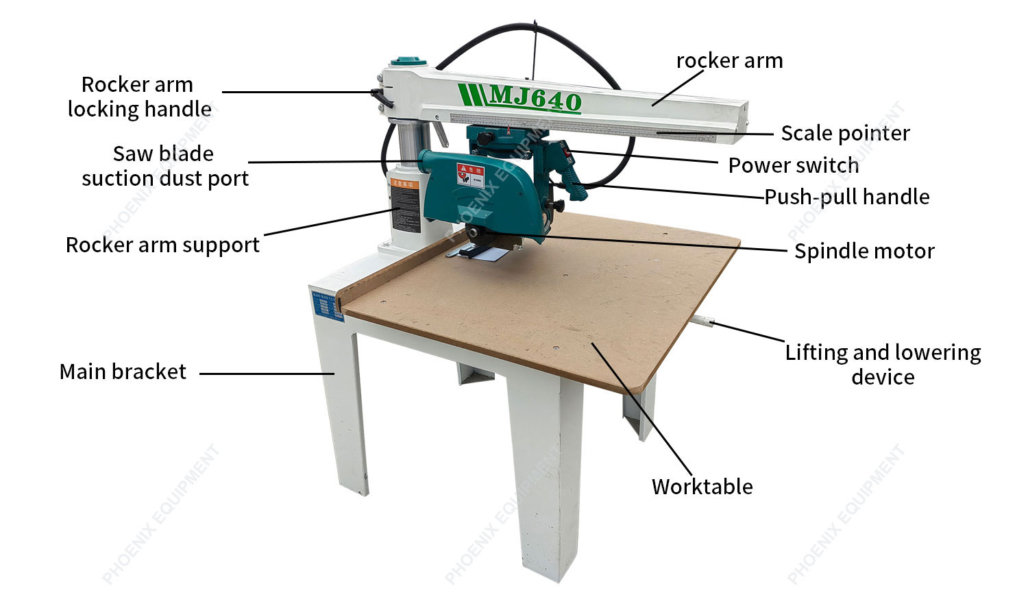 45° Horizontal Rotation Woodworking Hand Saw Crosscut Saw Machine for Cutting Wood