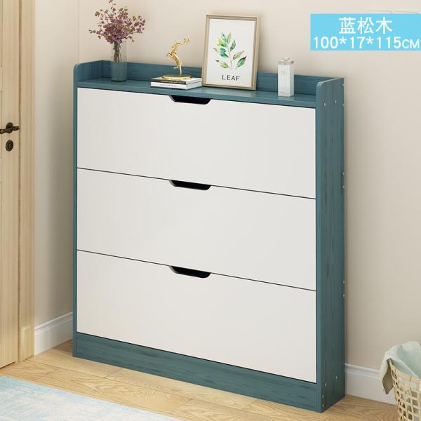 Quality Rectangular 3 Layer Modern Shoe Storage Cabinet , 100cm Long Sideboard Shoe Cabinet for sale