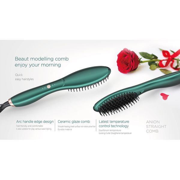 1.9M Ceramic Hot Combs Beard Straightening Iron Comb CE EMC FCC