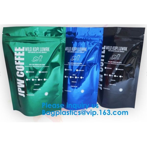 Resealable Zipper Lock Aluminum Foil Flat Bottom Side Gusset Pouch Bag For Packing Whey Protein Powder