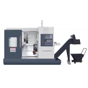 China High Precision Horizontal Dual Spindle Dual Turret Lathe 0-4000rpm Spindle Speed on sale