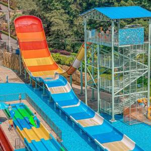 Fiberglass Boomerang Water Slide Adults Aqua Play Equipment For Water Playground