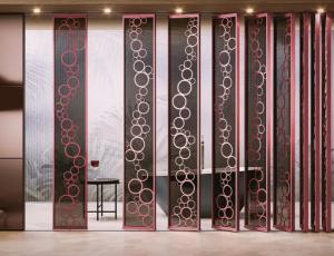 Custom Stainless Steel Operable Screen Partition With Sliding Track Systems