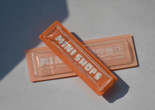Quality Garments 1.0mm Clear TPU Embossed Patch With White Custom Logo for sale