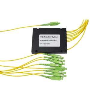 China Telecom Level FTTH Plastic ABS Box PLC Splitter SM 1x8 Cassette Type SC APC wholesale