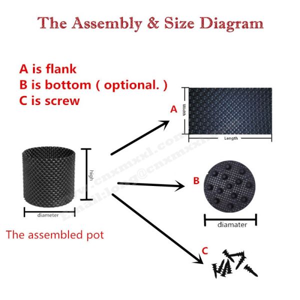 25L Propagator Kits PVC Plastic 35cm Air Pruning Grow Bags