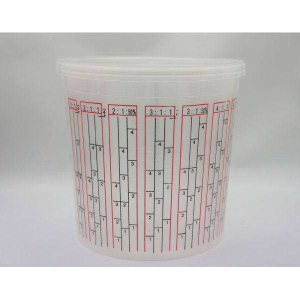 4000ml Mixing cup Auto Plastic Single Use plastic pots measuring printed cup calibrated-up cup