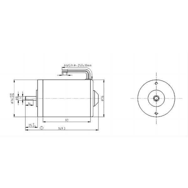 0.5-2.0A 36v Dc Brush Motor Electric Blender Dc Motor 80-150W