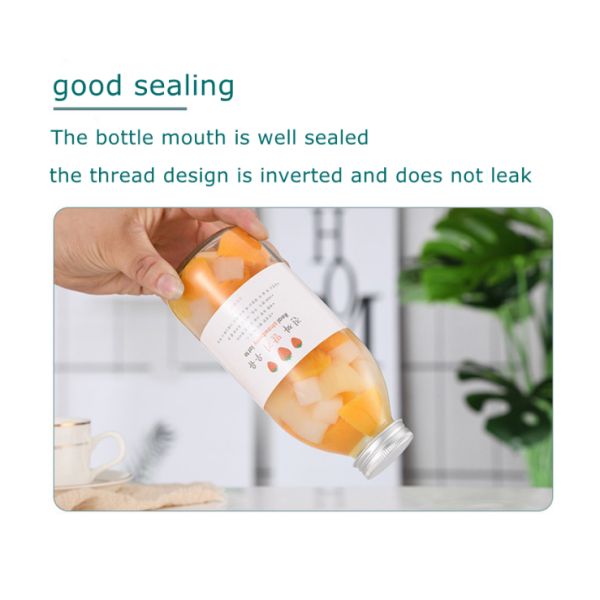 Round Glass Beverage Bottle 300ml 350ml 500ml Yoghurt Milkshake Milk With Label