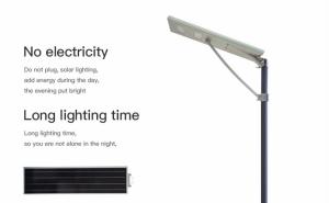 Factory discounts 60W bright 12 hours working light Aluminum controller motion sensor led all in one solar street light