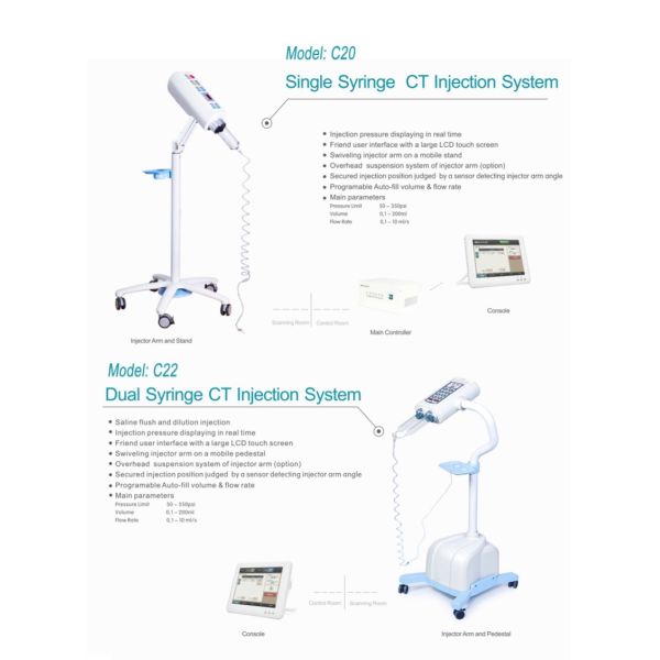 Dual Syringe CT Injection System For CT Constrast Medica Injection
